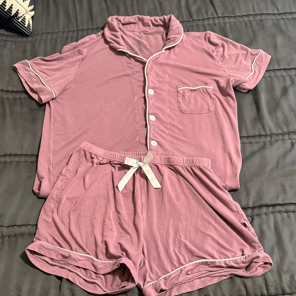 Kickee Pants Purple/Blush Pajama Set